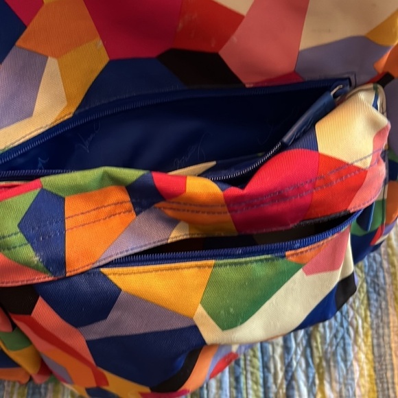 Vera Bradley book bag. Multicolored, lots of pockets. Computer safe. - Picture 8 of 11